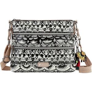 Sakroots Basic Crossbody Black and White One World